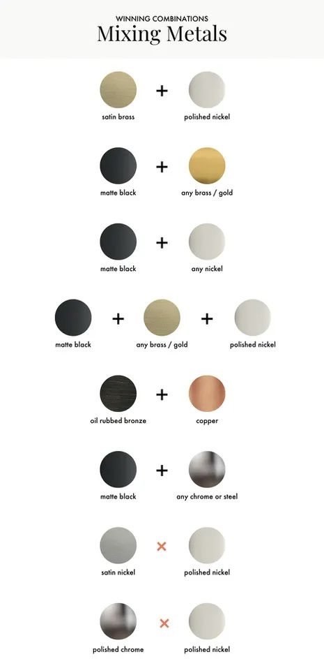 Examples of metals with warm undertones and cool undertones